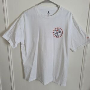 Converse White Tee with Artistic Graphic